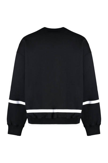 DOLCE & GABBANA Men's Black Cotton Crew-Neck Sweatshirt