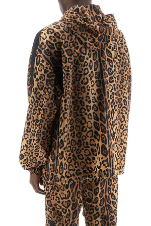 DOLCE & GABBANA Leopard Print Nylon Oversized Anorak for Men