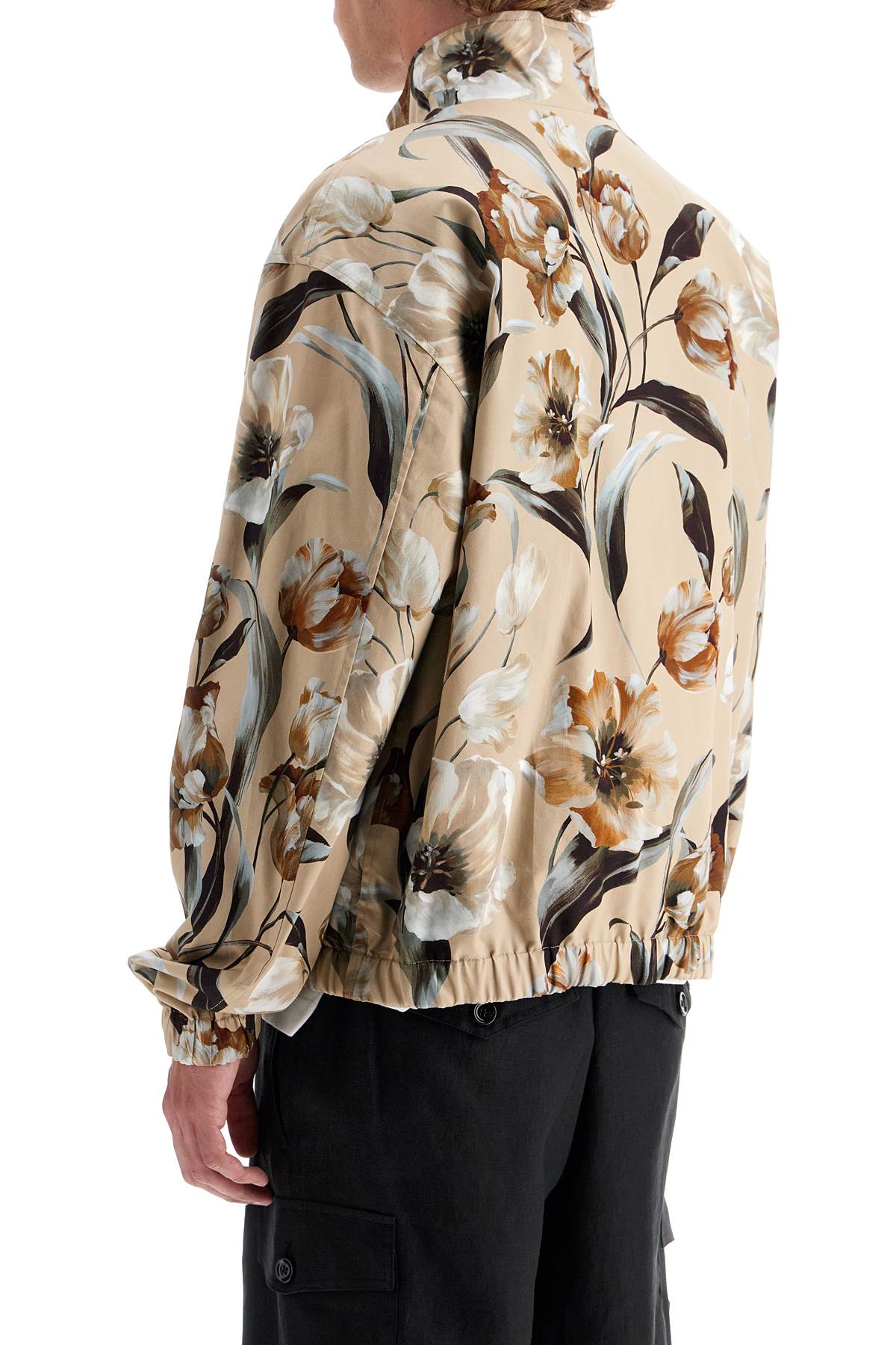 DOLCE & GABBANA Reversible Floral Harrington Jacket