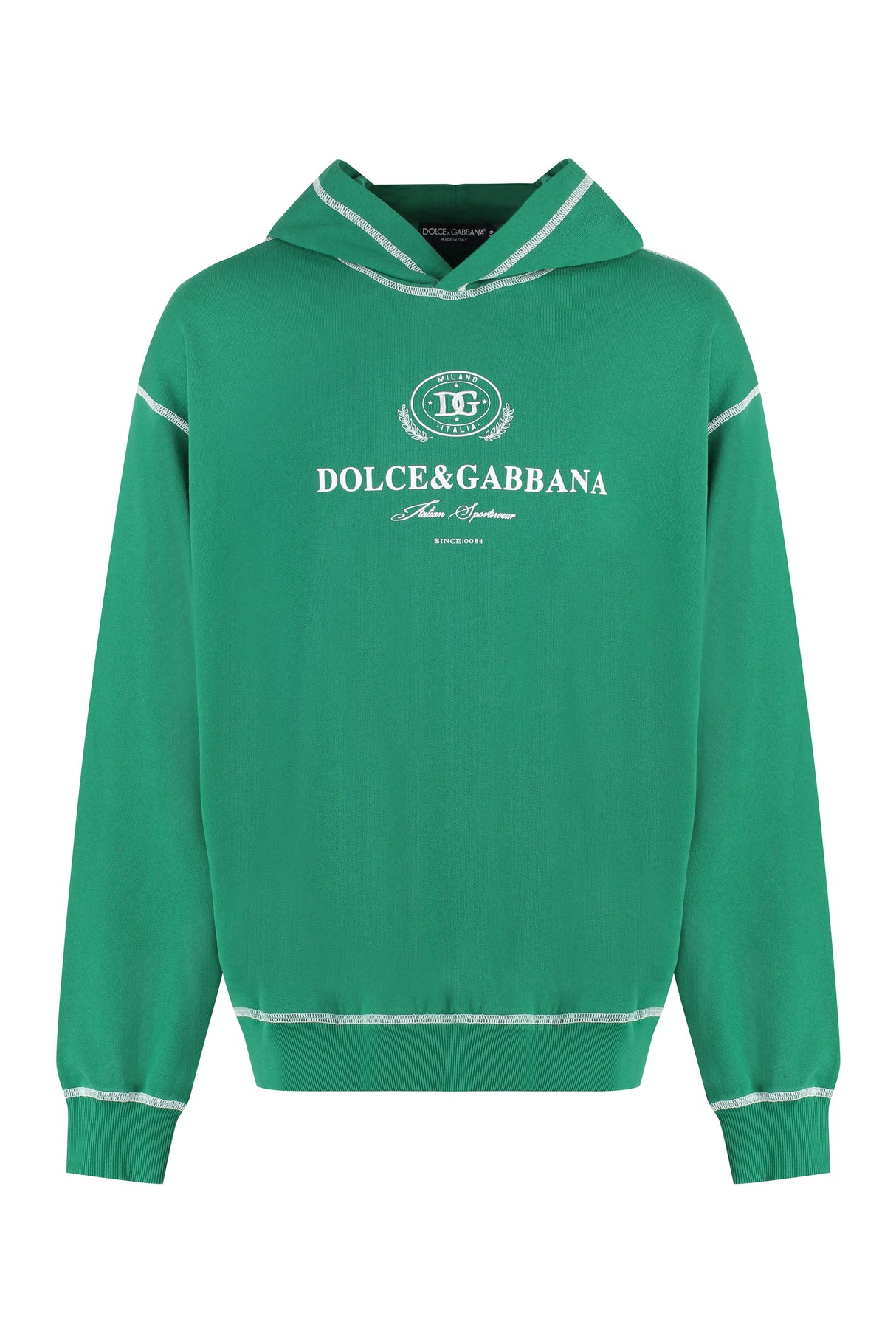 DOLCE & GABBANA Urban Cotton Hoodie with Contrast Stitching