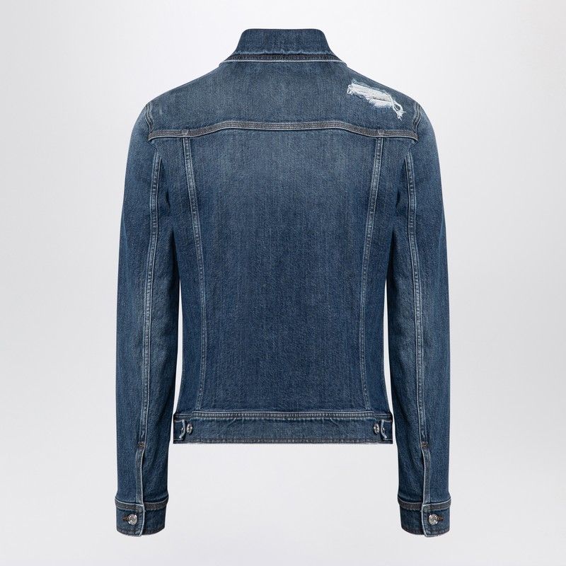 DOLCE & GABBANA Distressed Denim Jacket for Men - FW24 Collection