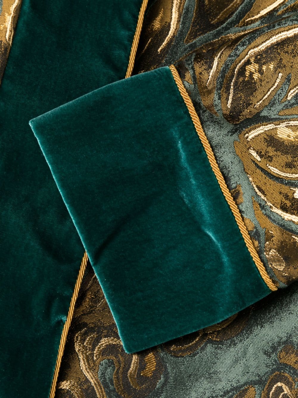 F.R.S FOR RESTLESS SLEEPERS Golden Patterned-Jacquard Velour Jacket for Women