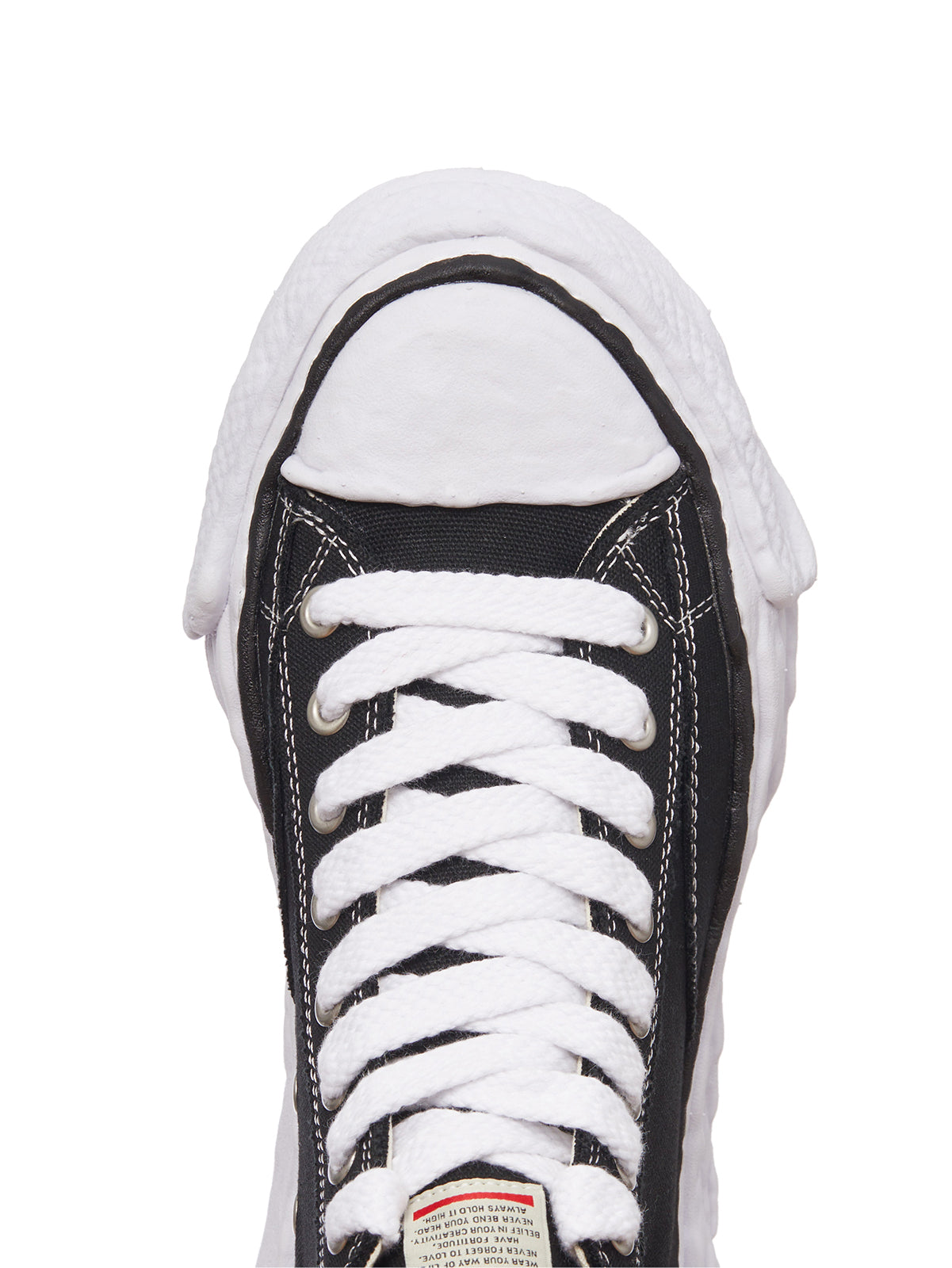 MAISON MIHARA YASUHIRO	 Black Leather High-Top Sneakers for Men - MAISON MIHARA YASUHIRO Peterson Hi