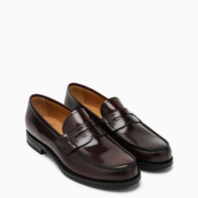 CHURCH'S Classic Burgundy Leather Loafer - Timeless Style