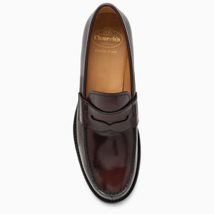 CHURCH'S Men's Burgundy Leather Loafer - Classic Style for Fall/Winter 2024