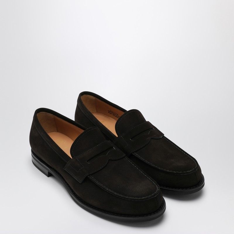 loafer หนังกลับสีน้ำตาลหรูหรา