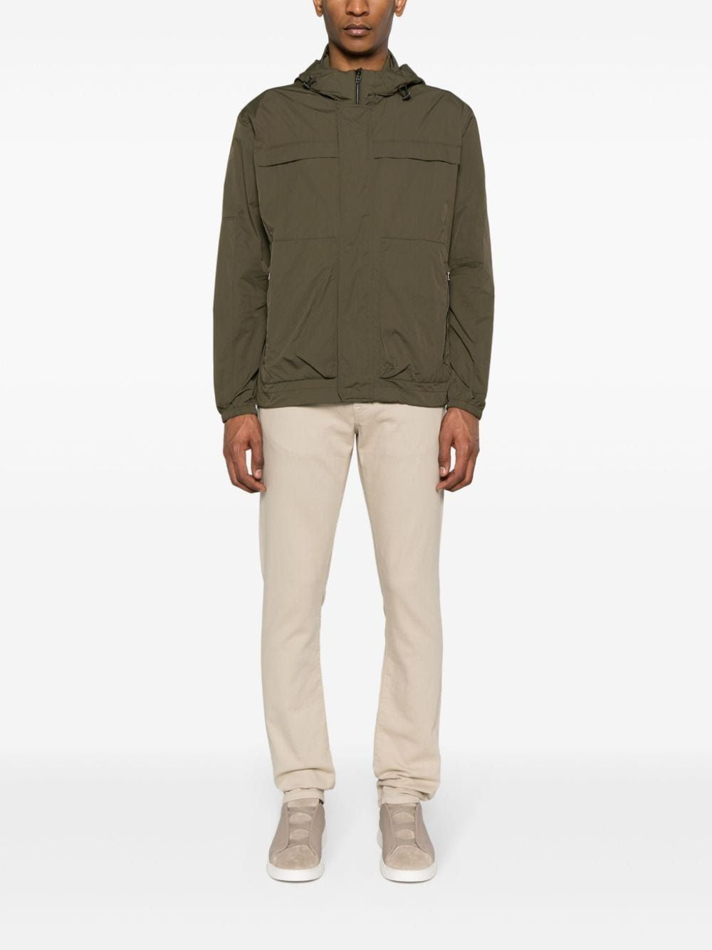 HERNO Green Military Jacket for Men - SS24 Collection