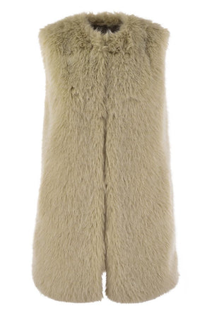 HERNO Eco-Luxe Sleeveless Fur-Trim Vest