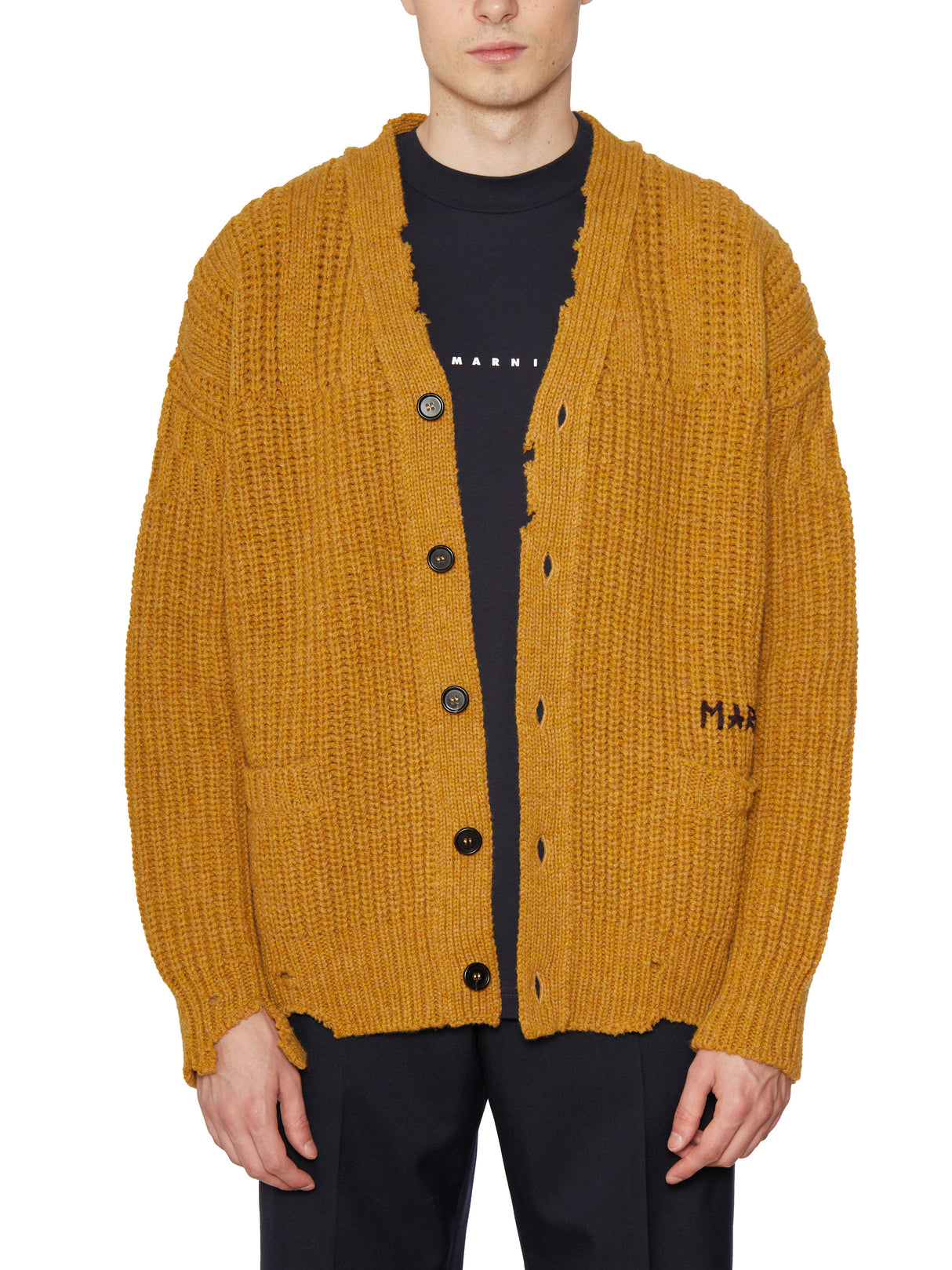 MARNI Fall/Winter '23 Mohair Logo Cardigan for Men