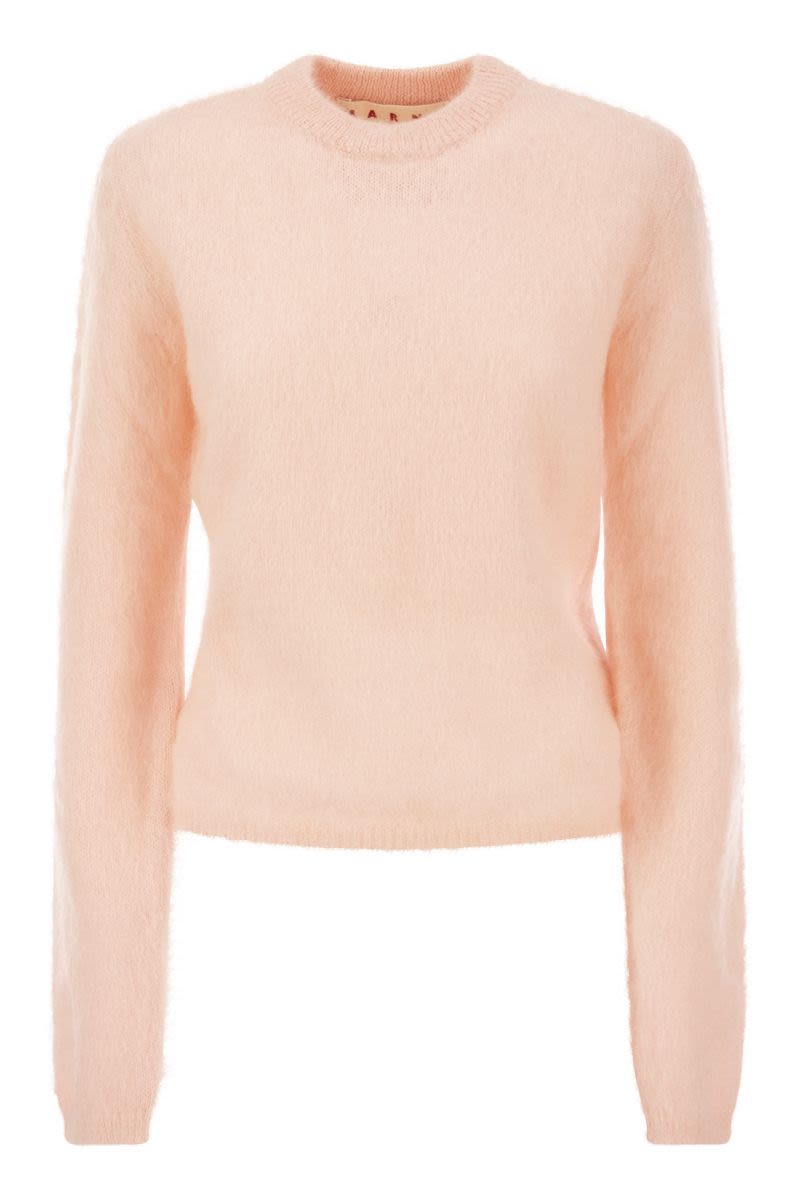 MARNI Pink Mohair and Wool Pullover for Women - FW23 Collection