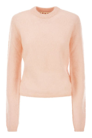 MARNI Pink Mohair and Wool Pullover for Women - FW23 Collection