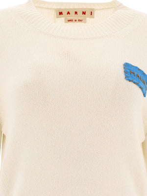 MARNI Luxurious Cashmere Sweater for Women - White, FW24