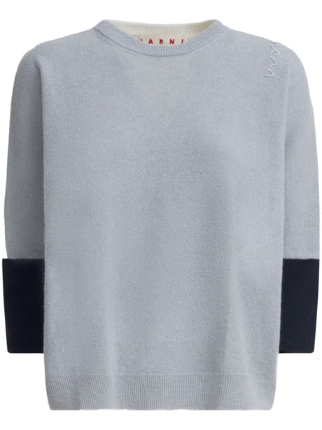 MARNI Bat Sleeve Natural Gray Knit Sweater for Women