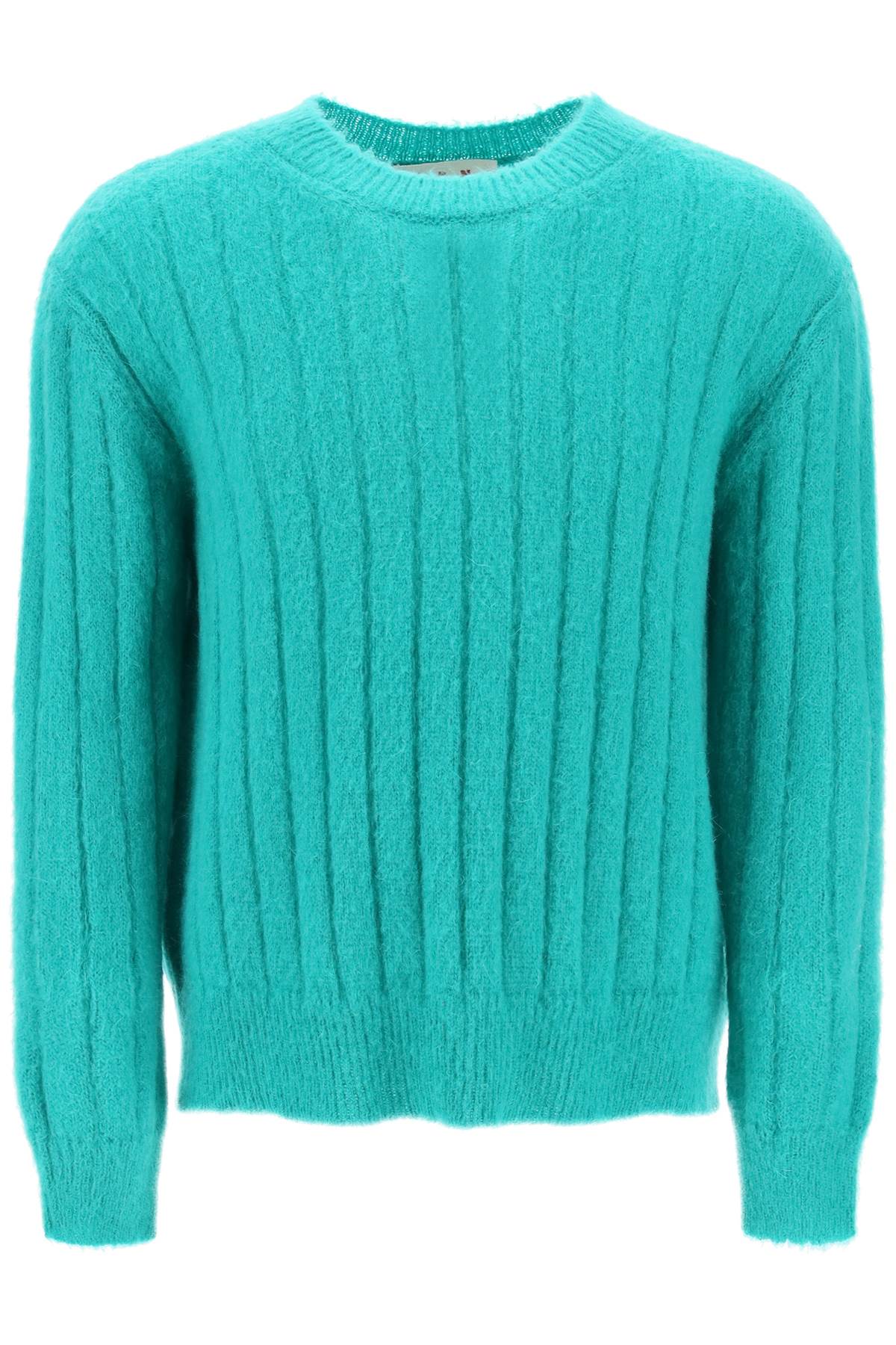 MARNI Green Brushed Mohair Pullover for Men - SS24 Collection