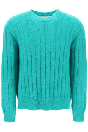 Men's Green Brushed Mohair Pullover from SS24 Collection