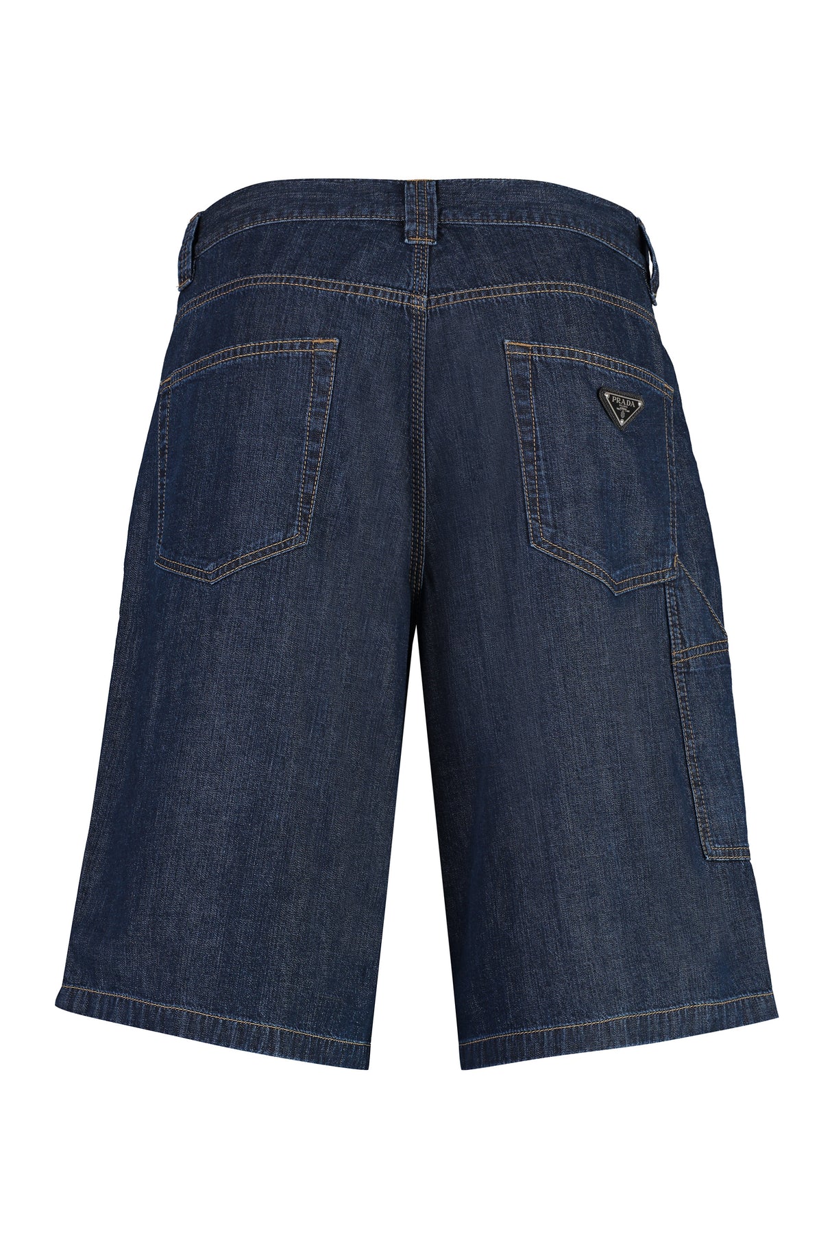 PRADA Men's Blue Denim Shorts for SS24