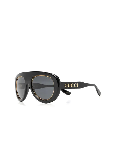 GUCCI Logo Aviator Sunglasses - 54mm Lenses