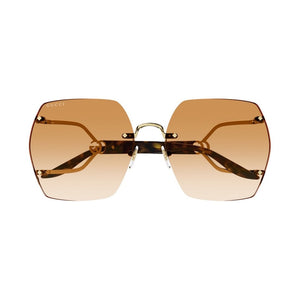 GUCCI Timeless Gold Orange-Lens Sunglasses