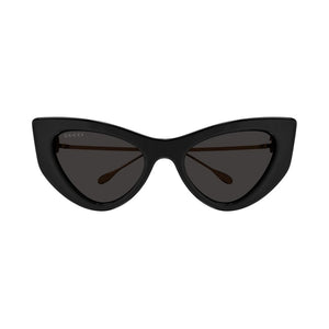 GUCCI Elegant Ivory Acetate Sunglasses with Red Lens