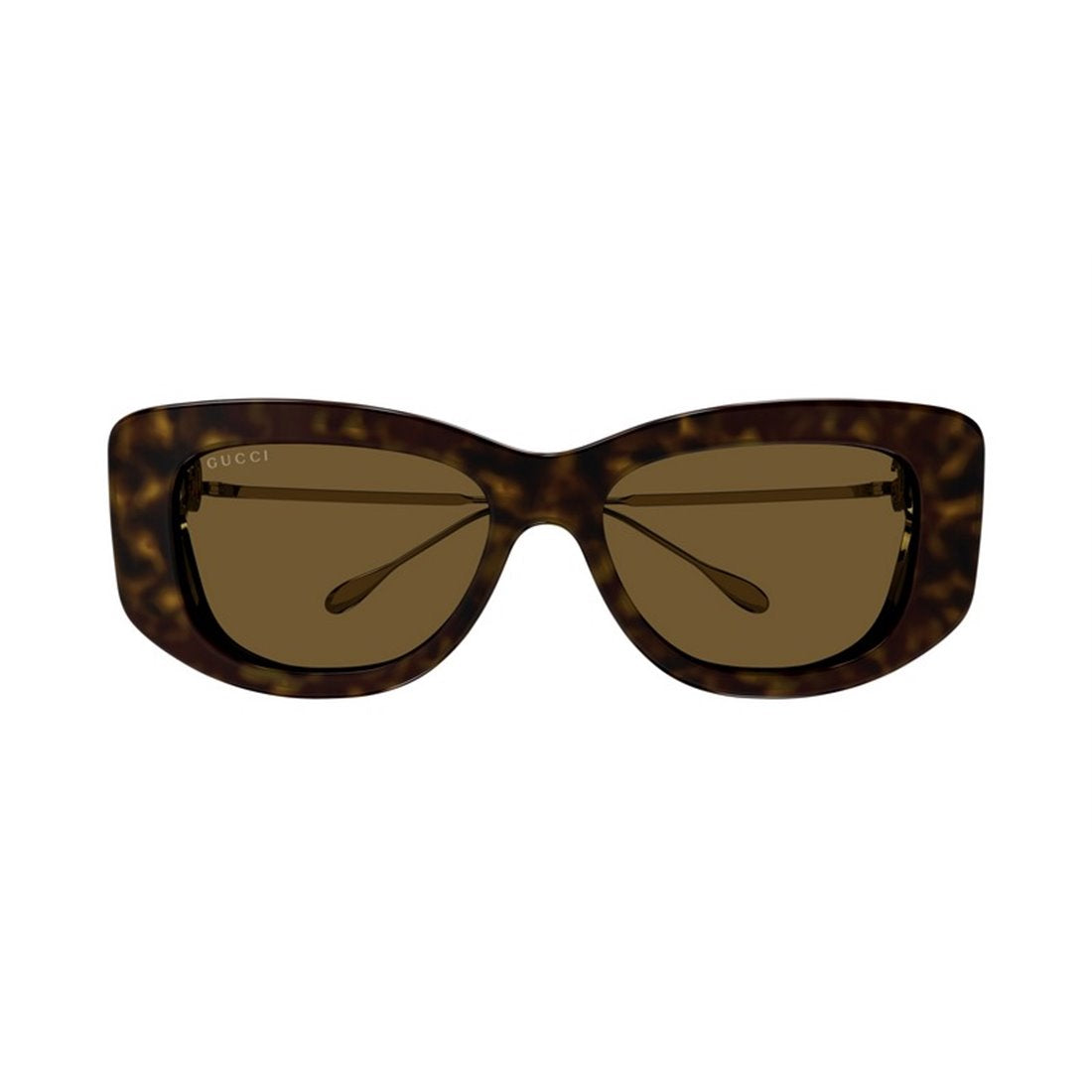 GUCCI Chic Ivory Acetate Sunglasses with Violet Lenses