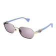 GUCCI Chic Gold Metal Sunglasses with Violet Lenses