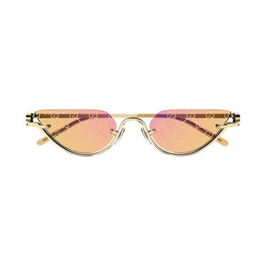 GUCCI Elegant Golden Sunglasses with Yellow Lenses