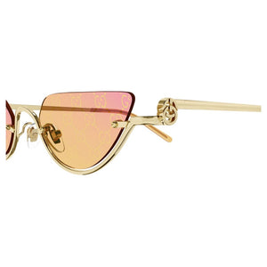 GUCCI Elegant Golden Sunglasses with Yellow Lenses