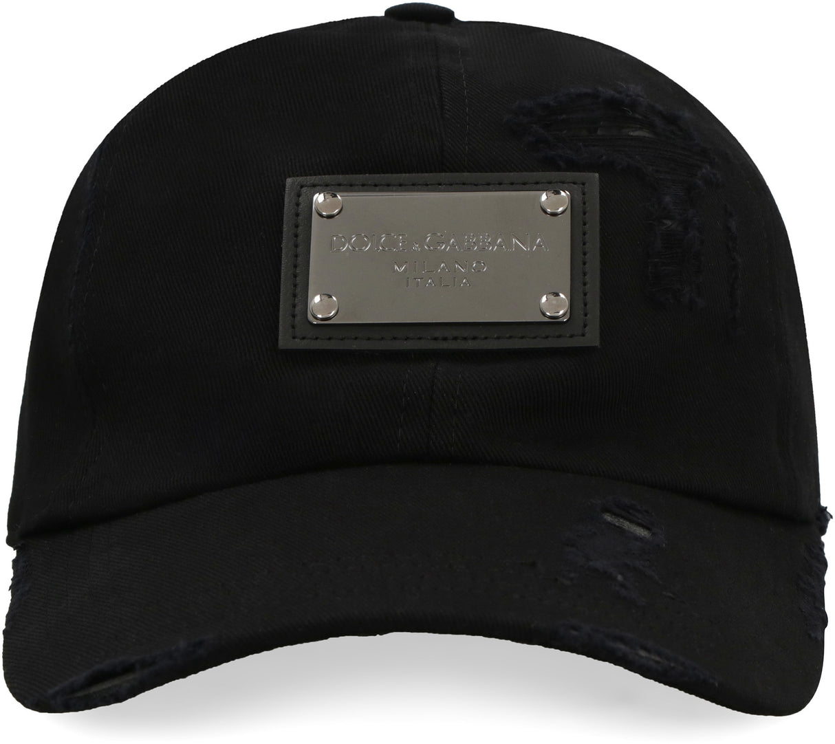 DOLCE & GABBANA Distressed Logo Baseball Cap for Men - FW23 Season