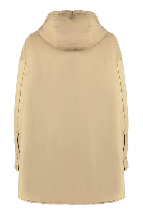 Áo khoác nữ vải kỹ thuật màue beige - Bộ sưu tập Xuân Hè 2024