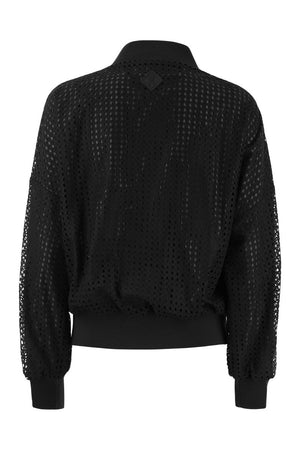 HERNO Reversible Bomber Jacket - Lightweight Cotton and Nylon Lace - Women's Outerwear