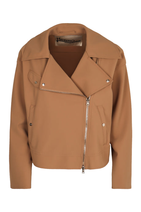 HERNO Asymmetrical Women's Biker Jacket