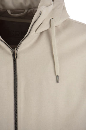 HERNO Cashmere and Silk Hooded Bomber Jacket