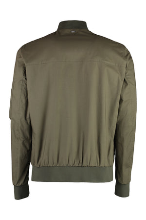 HERNO Men's Green Cotton Bomber Jacket for SS24