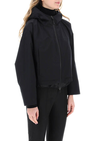 HERNO Women's Black Cappuccio Hooded Jacket in Gore-Tex Infenium Fabric for Spring/Summer 2024