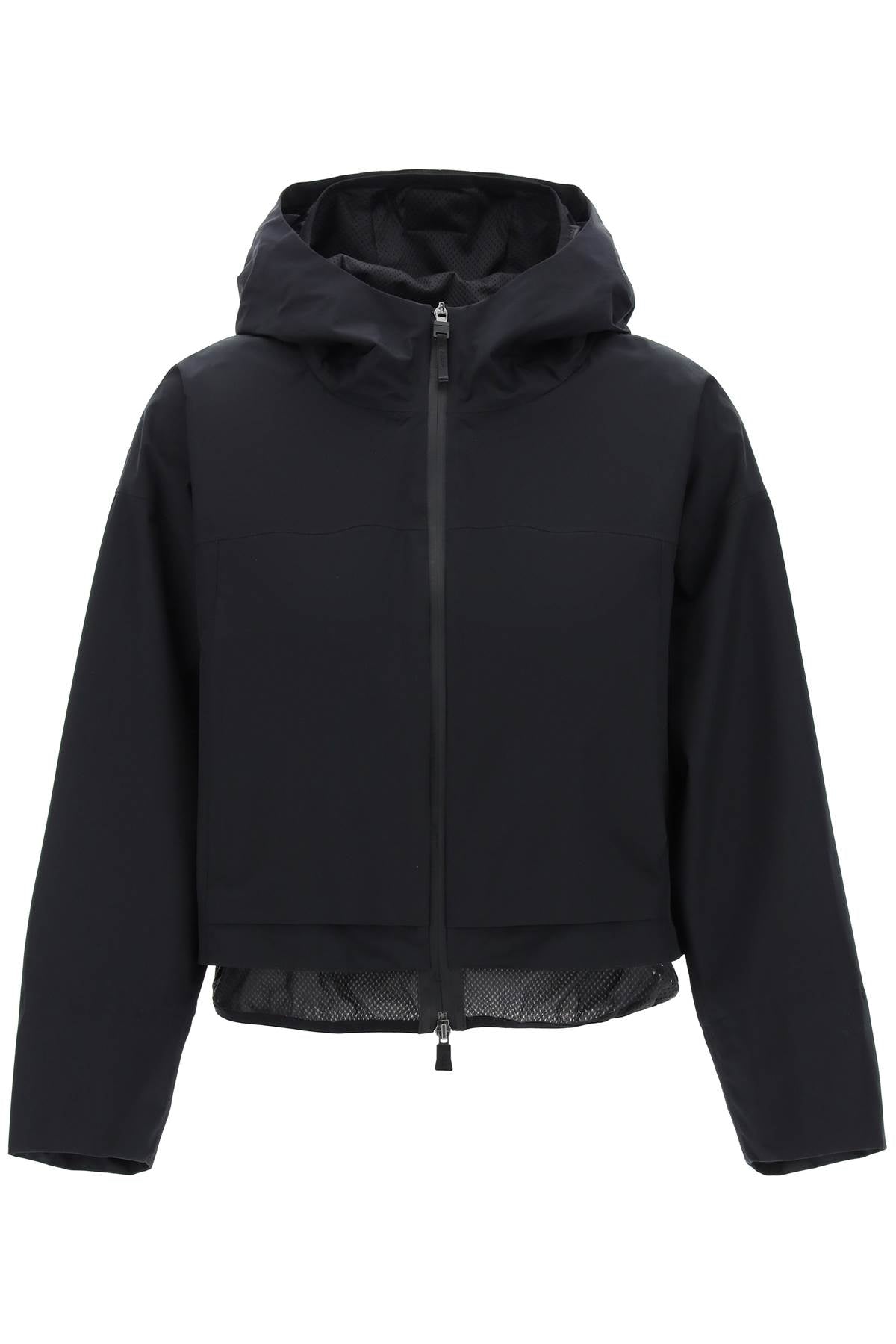 HERNO Women's Black Cappuccio Hooded Jacket in Gore-Tex Infenium Fabric for Spring/Summer 2024