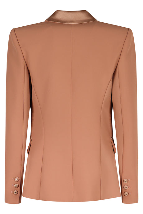 ELISABETTA FRANCHI Satin Lapel Collar Blazer