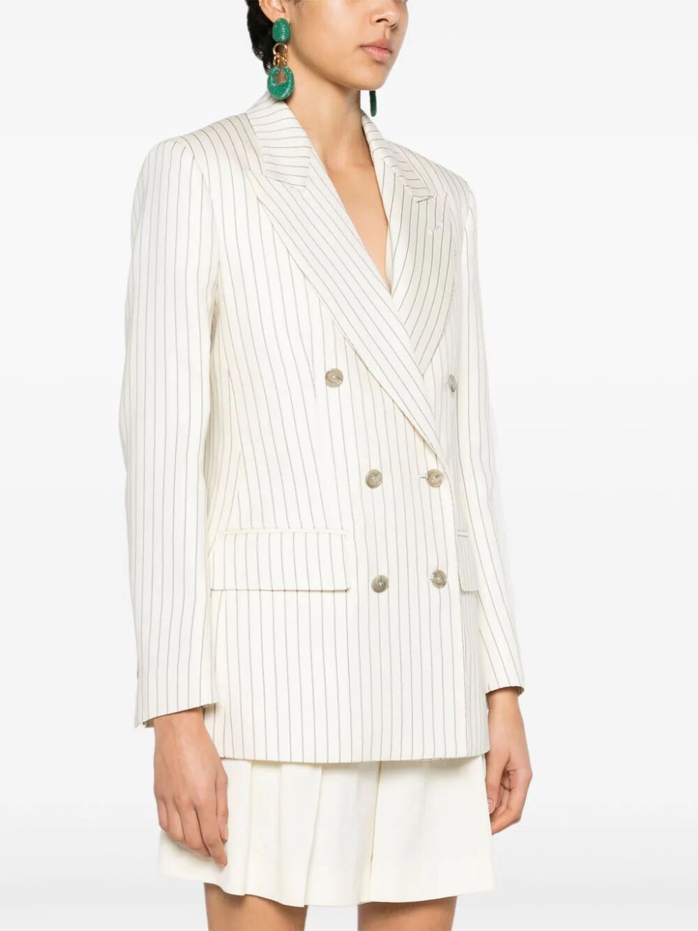 TOM FORD Striped Double Breasted Twill Blazer for Women