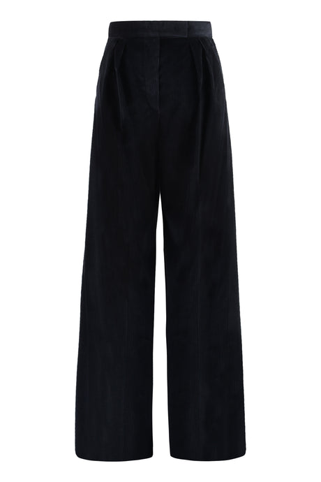 MAX MARA Chic Velvet Trousers with Side Pockets