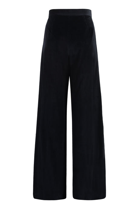 MAX MARA Chic Velvet Trousers with Side Pockets