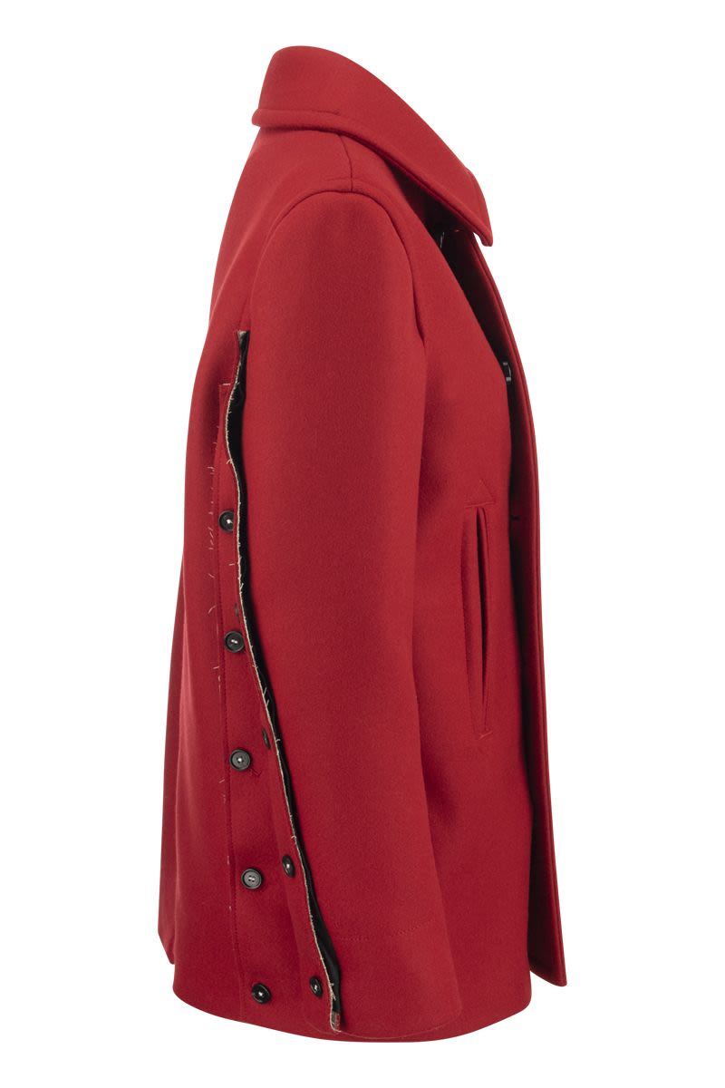 MARNI Red Double-Breasted Wool Jacket for Women - FW22