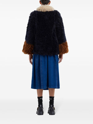 MARNI Women's Colour Block Shearling Jacket