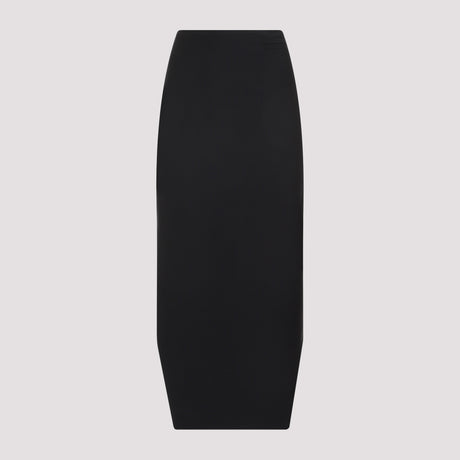 GIVENCHY Asymmetric Hem Wool Skirt