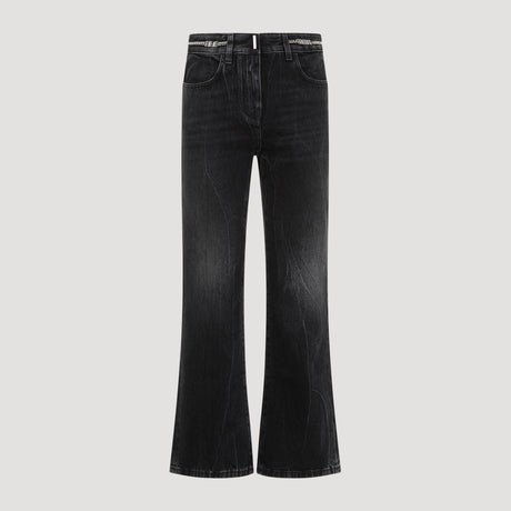 GIVENCHY Chic Boot Cut Denim Pants with Vintage Effect for Women