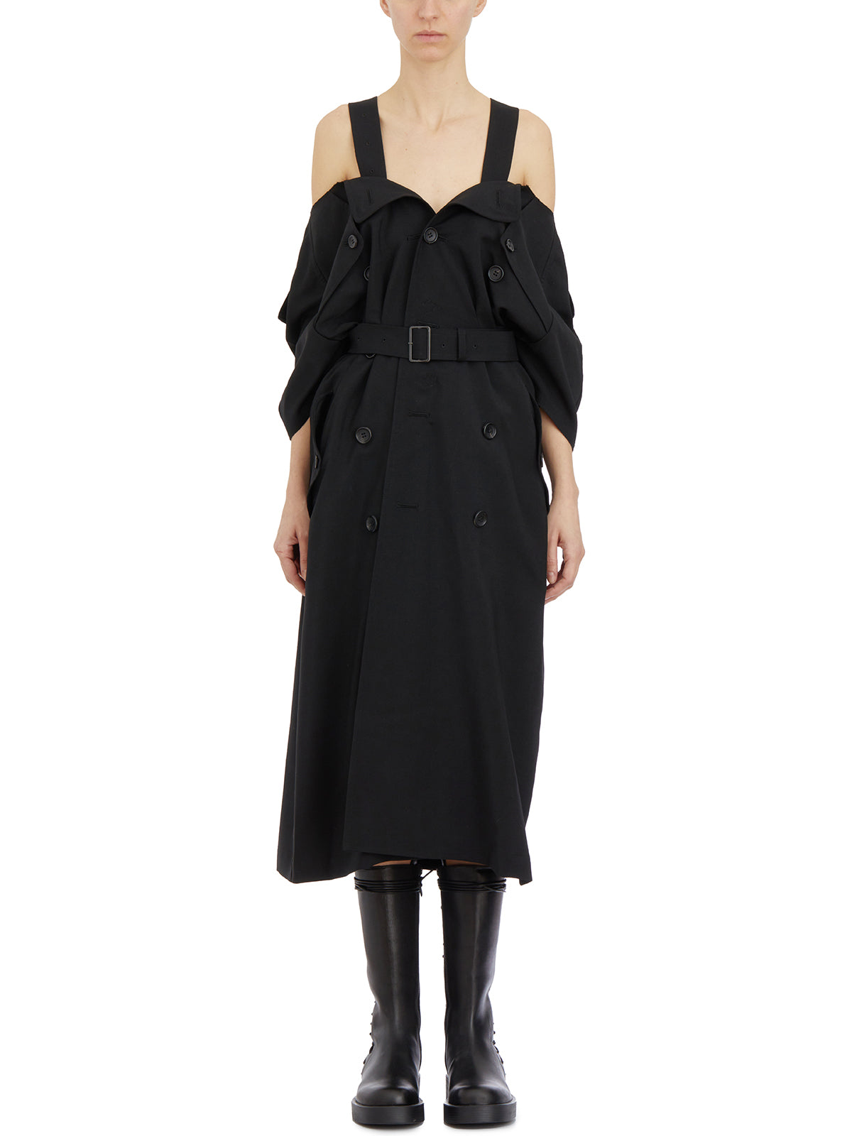 JUNYA WATANABE Black Wool Suit with Belted Waist for Women - SS24 Collection