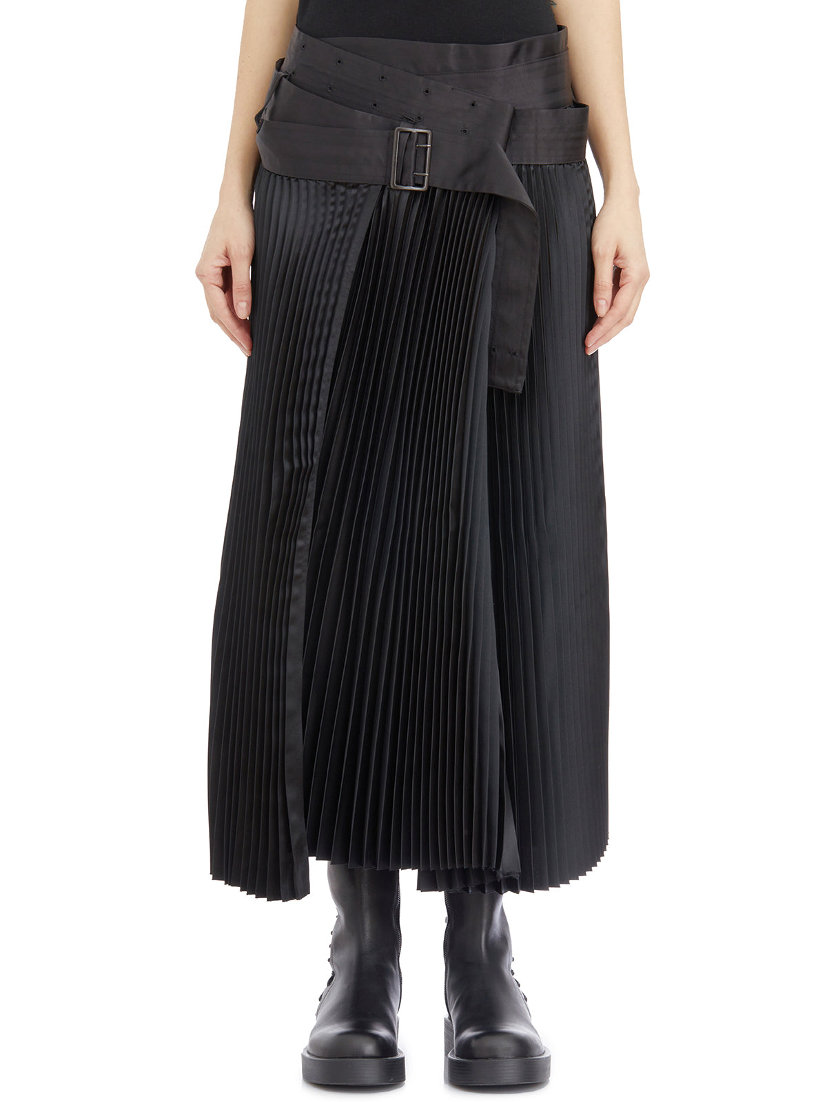 JUNYA WATANABE Plisse Skirt with Belt for Women - SS24 Collection