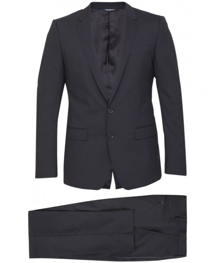 DOLCE & GABBANA Men's Black Wool Two-Piece Suit