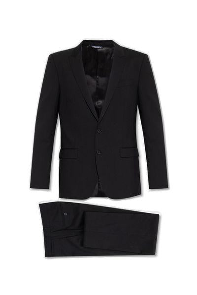 DOLCE & GABBANA Elegant Two-Piece Black Suit