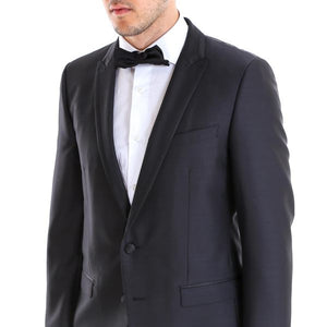 DOLCE & GABBANA Men's Black Raffia Single-Breasted Tuxedo for SS21