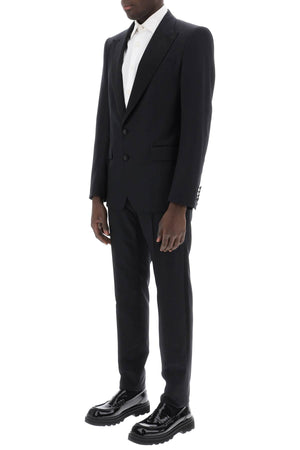 DOLCE & GABBANA Luxurious Black Wool and Silk Smoking Suit for Men - SS24