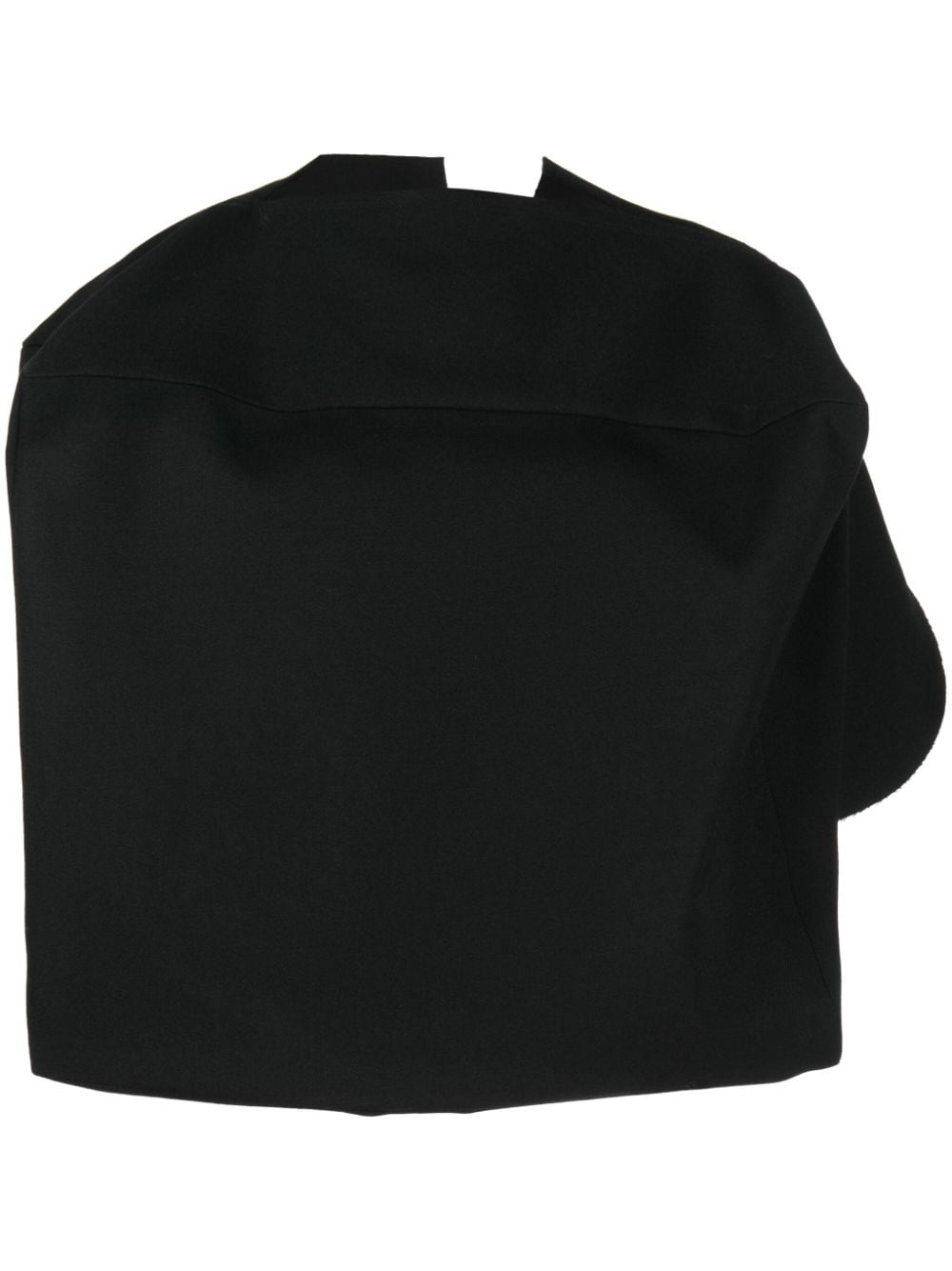 COMME DES GARÇONS Oversized Wool Cropped Top - Black